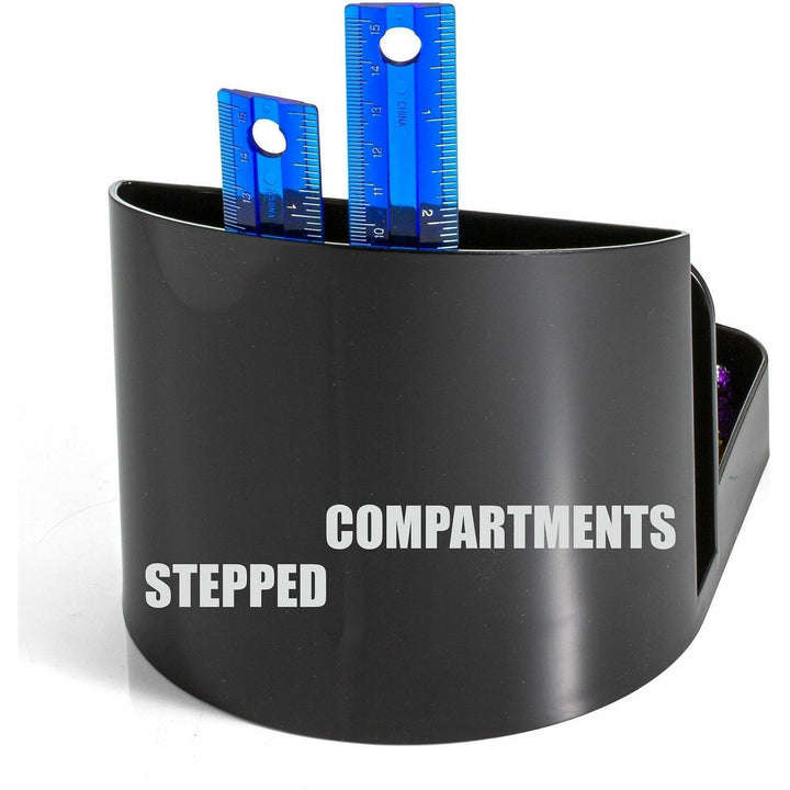 Image of Business Source 08110 Desktop Organizer, Desktop, 30% Recycled, Black, 1 Each