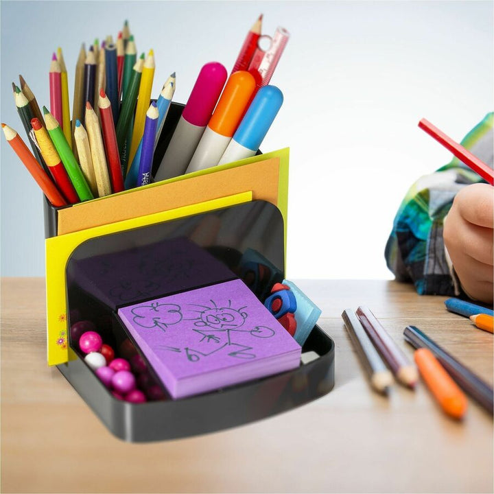 Image of Business Source 08110 Desktop Organizer, Desktop, 30% Recycled, Black, 1 Each