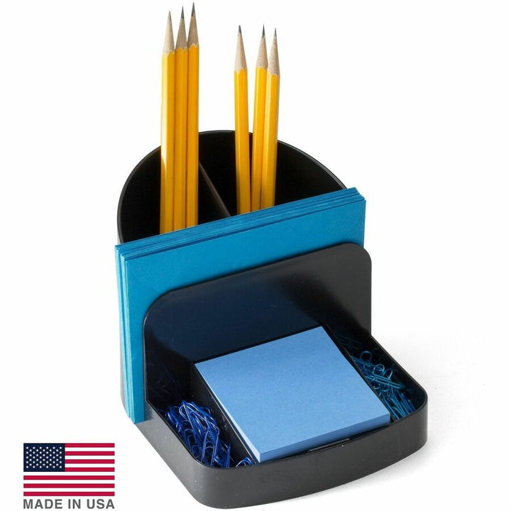 Image of Business Source 08110 Desktop Organizer, Desktop, 30% Recycled, Black, 1 Each