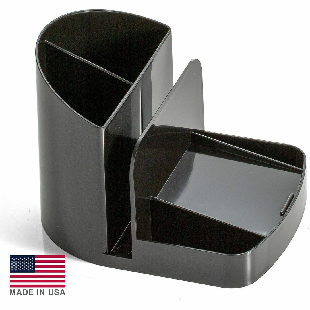 Image of Business Source 08110 Desktop Organizer, Desktop, 30% Recycled, Black, 1 Each