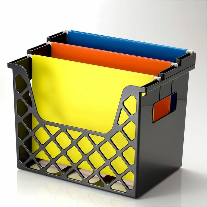Image of Business Source 08123 Desktop File Organizer, Desktop, 30% Recycled, Black, 1 Each