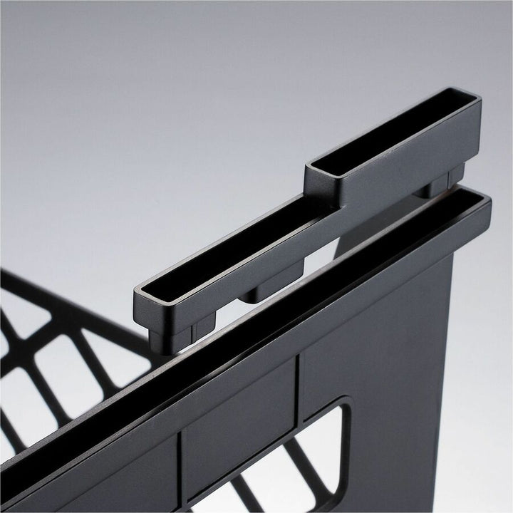 Image of Business Source 08123 Desktop File Organizer, Desktop, 30% Recycled, Black, 1 Each