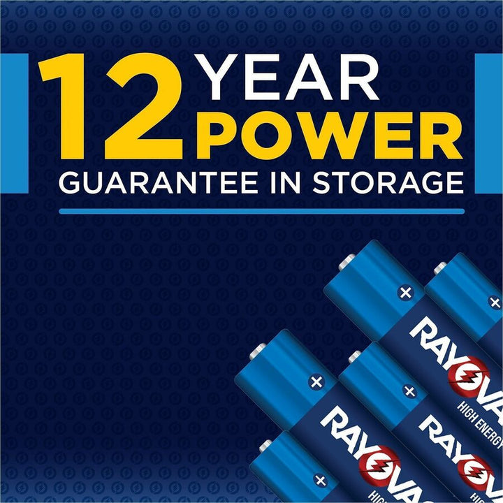 Image of Rayovac High Energy 81530PP Alkaline AA Batteries, For Flashlight, Mouse, Remote Control, AA, 30 / Pack