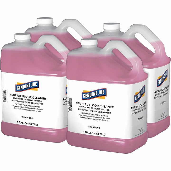 Image of Genuine Joe 44040 Concentrated Floor Cleaner, For Floor, Concentrate, 128 fl oz (4 quart), White, 4 / Carton