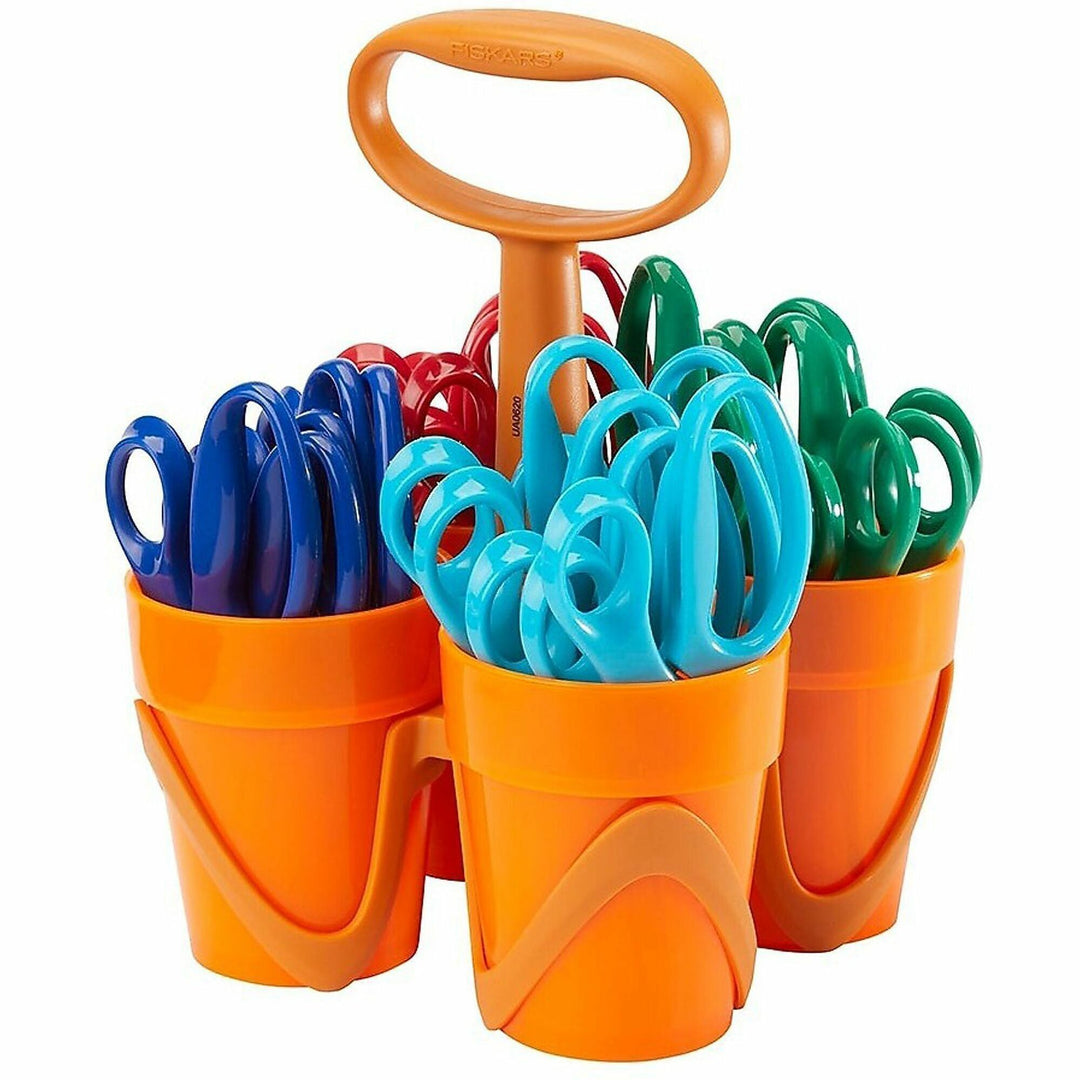 Image of Fiskars 1071263 Classpack Scissors Caddy with Pointed-Tip Kids Scissors