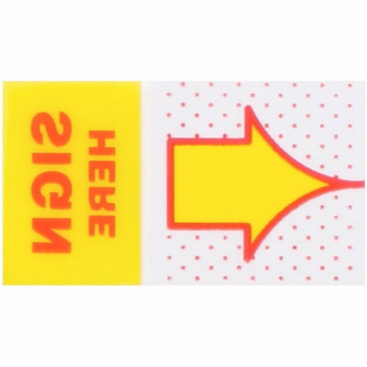 Image of Business Source 99007CT Flag, 1" Flag/Note Length, SIGN HERE, Yellow, 500 /FlagsPack, 48 / Carton