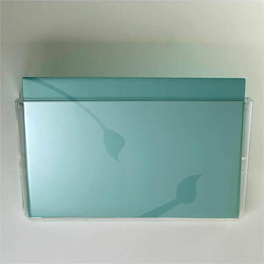 Image of Business Source 53692 Expandable Pocket File System, 7" H x 13" W x 4" Depth, Interlockable, Expandable, Clear, 1 Each
