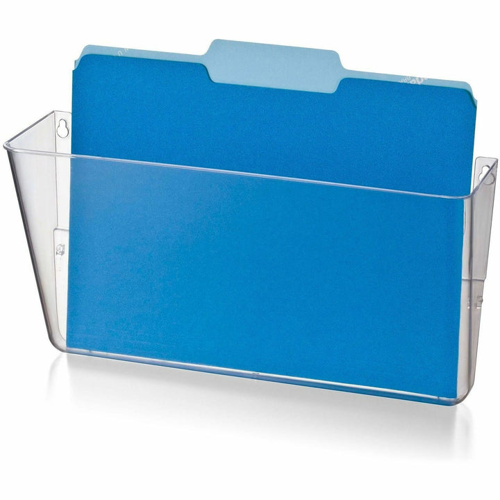 Image of Business Source 53692 Expandable Pocket File System, 7" H x 13" W x 4" Depth, Interlockable, Expandable, Clear, 1 Each