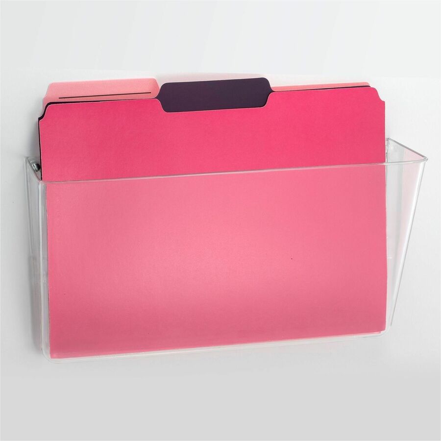 Image of Business Source 53692 Expandable Pocket File System, 7" H x 13" W x 4" Depth, Interlockable, Expandable, Clear, 1 Each