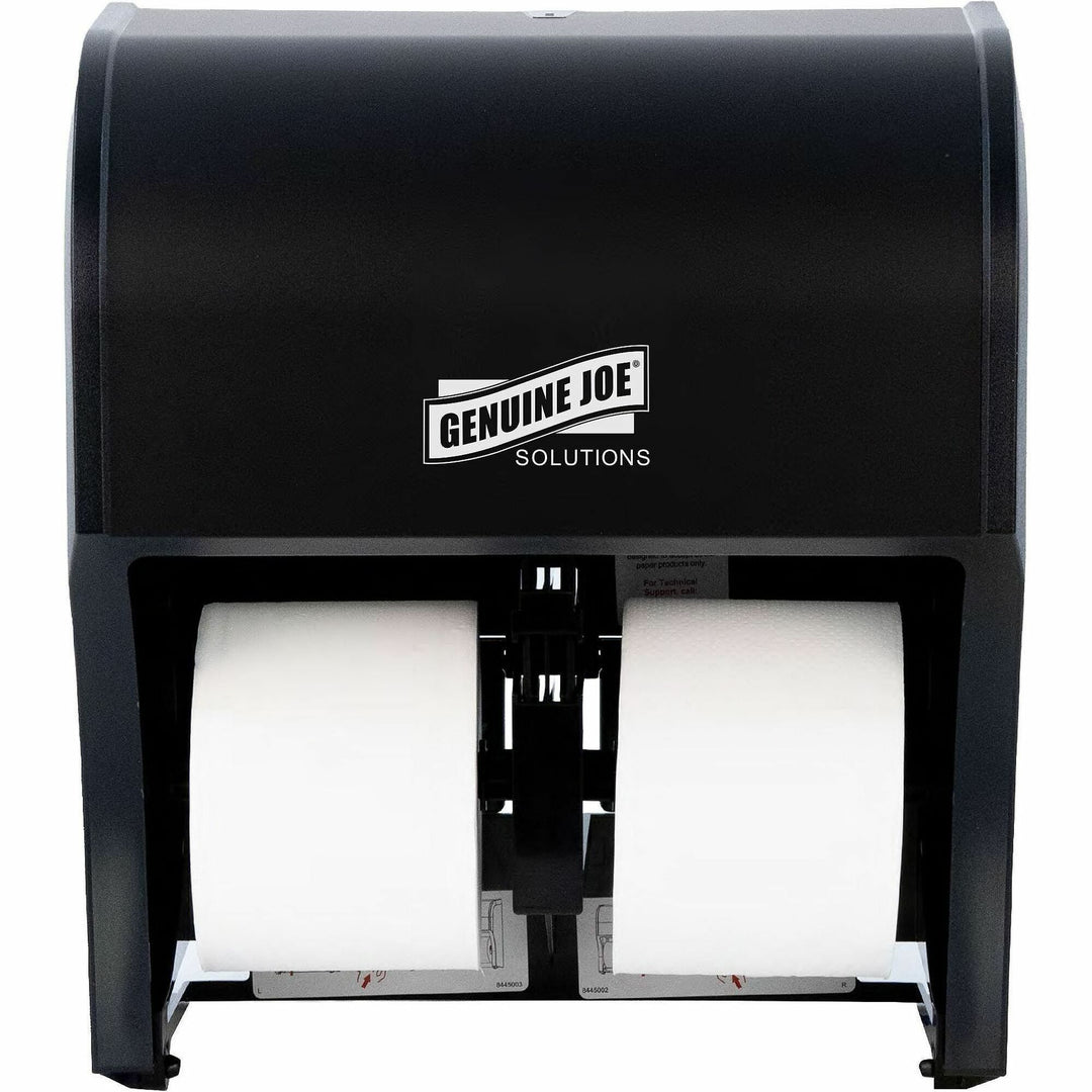 Image of Genuine Joe Solutions 98214 4-Roll Bath Tissue Dispenser, Roll, 4 x Roll, Black, 1 Each