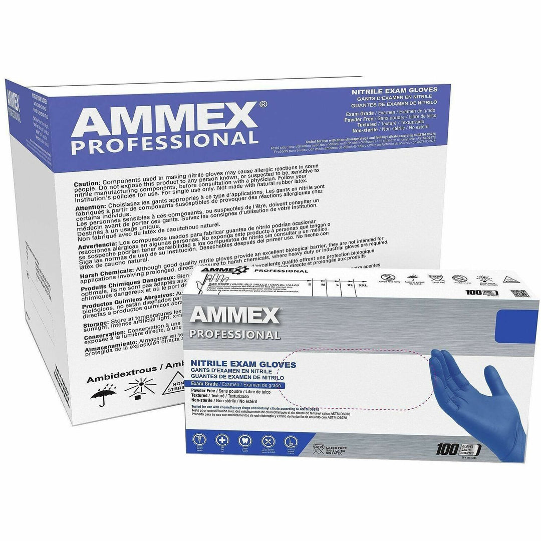 Image of Ammex ACNPF46100CT Nitrile Powder-Free Exam Gloves