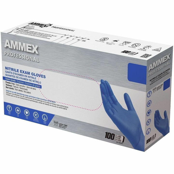 Image of Ammex ACNPF46100CT Nitrile Powder-Free Exam Gloves