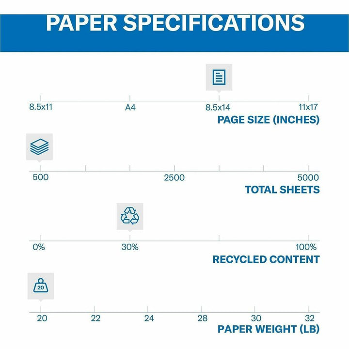 Image of Hammermill 103390CT Color Copier Paper, Legal, 8 1/2" x 14", 20 lb Basis Weight, Jam-free, Eco-friendly, Pink, 500 Sheets per Ream, 10 / Carton