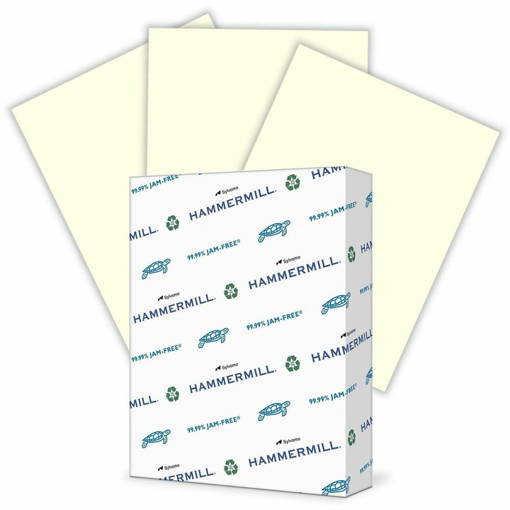 Image of Hammermill 168030PL Colors Copy Paper, Letter, 8 1/2" x 11", 20 lb Basis Weight, Jam-free, Eco-friendly, Cream, 500 Sheets per Ream, 40 / Pallet