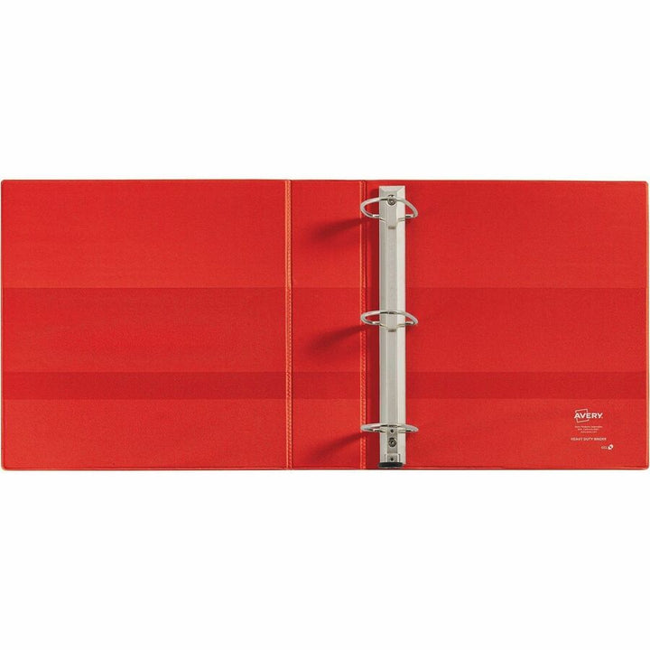 Image of Avery® Heavy-Duty View Binder with DuraHinge and One Touch EZD Rings, 3 Rings, 2" Capacity, 11 x 8.5, Red, 6/Carton