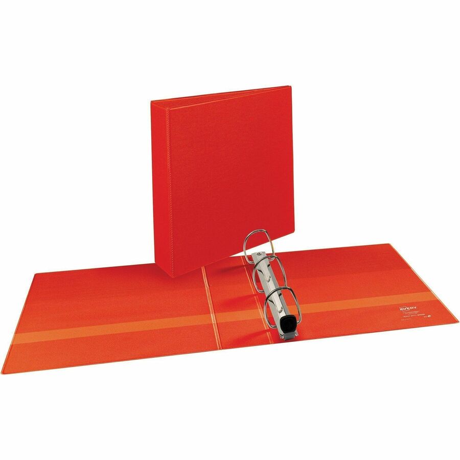 Image of Avery® Heavy-Duty View Binder with DuraHinge and One Touch EZD Rings, 3 Rings, 2" Capacity, 11 x 8.5, Red, 6/Carton