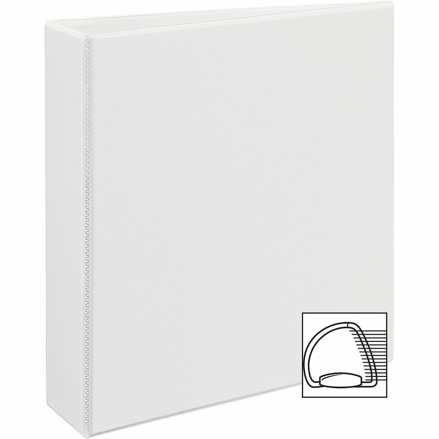 Image of Avery® Durable View Binder with DuraHinge and EZD Rings, 3 Rings, 2" Capacity, 11 x 8.5, White, 12/Carton