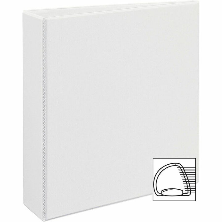 Image of Avery® Durable View Binder with DuraHinge and EZD Rings, 3 Rings, 2" Capacity, 11 x 8.5, White, 12/Carton