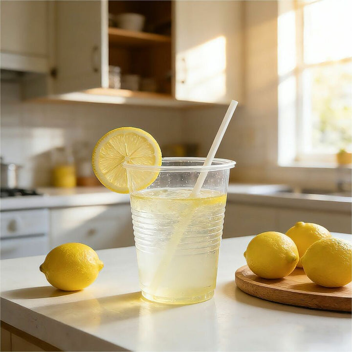 Image of Genuine Joe 10504 Transparent Cups, 3.50 fl oz, Clear, Transparent, Cold, Beverage, Picnic, 25 / Carton
