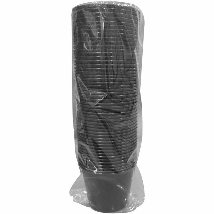 Image of Genuine Joe 19069 5.5oz Portion Cups, 5.50 fl oz, Leak Proof Closure, Black, 50 / Carton