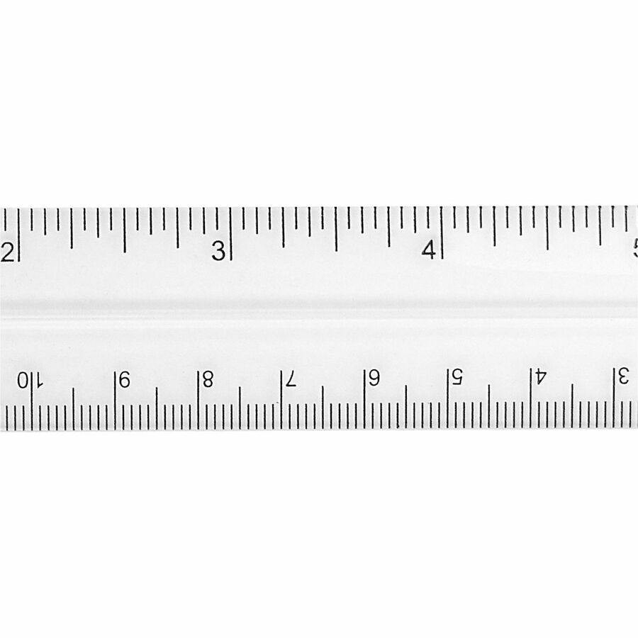 Image of Westcott 45016BX Shatterproof Plastic Ruler, 6" Length, 1/16 Graduations, Metric Measuring System, Plastic, Transparent, Clear, 12 / Box