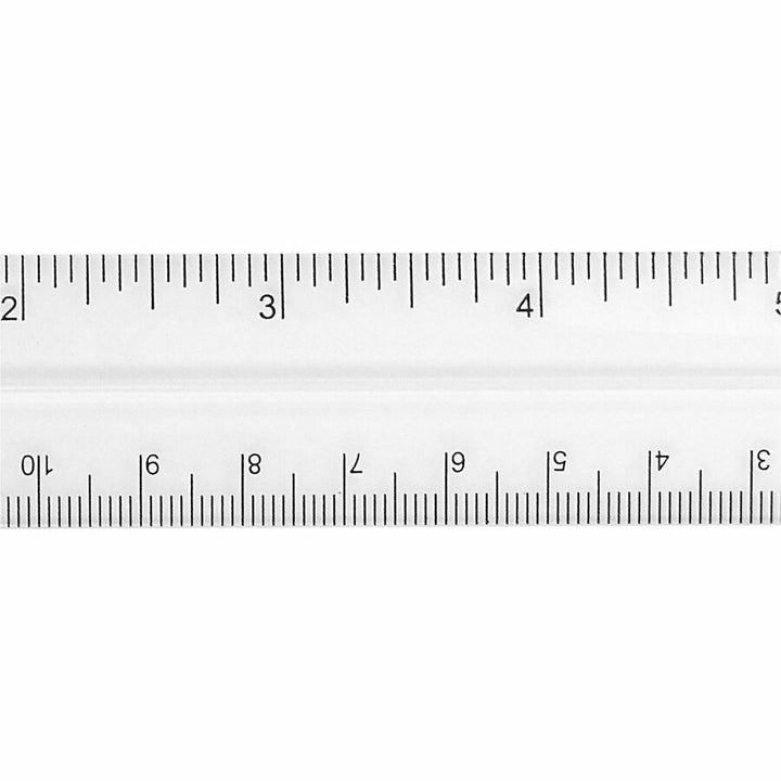 Image of Westcott 45016BX Shatterproof Plastic Ruler, 6" Length, 1/16 Graduations, Metric Measuring System, Plastic, Transparent, Clear, 12 / Box