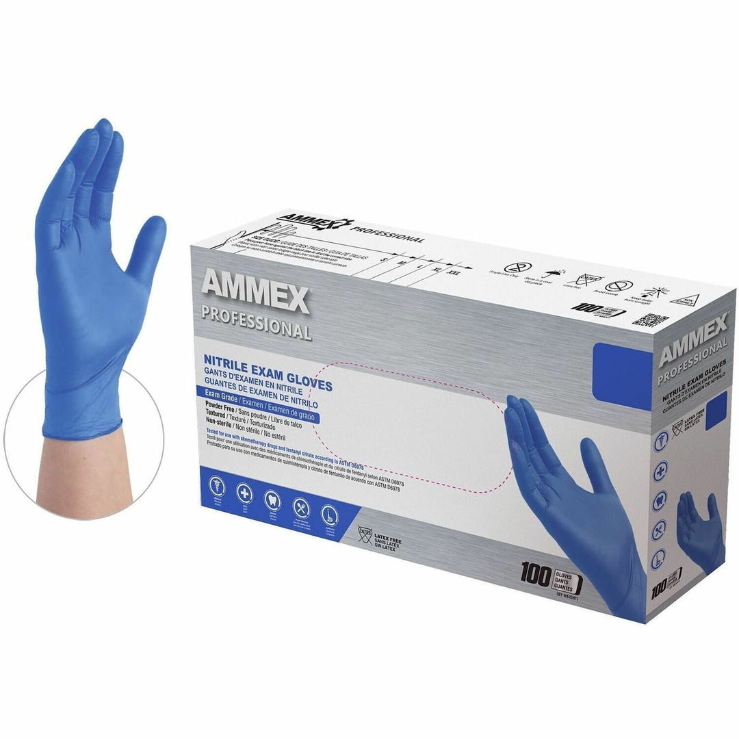 Image of Ammex ACNPF42100 Nitrile Powder-Free Exam Gloves