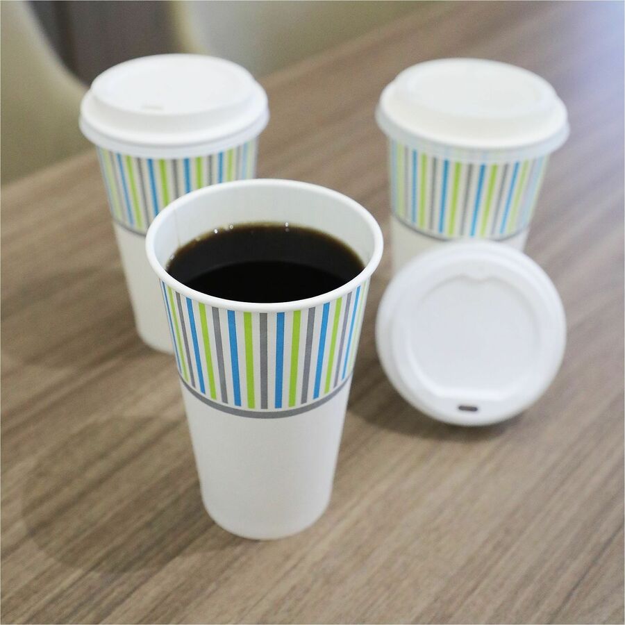 Image of Genuine Joe 10315 16oz Hot-Beverage Paper Cups, 16 fl oz, Multi, Paper, Coffee, Tea, Hot Chocolate, 20 / Carton