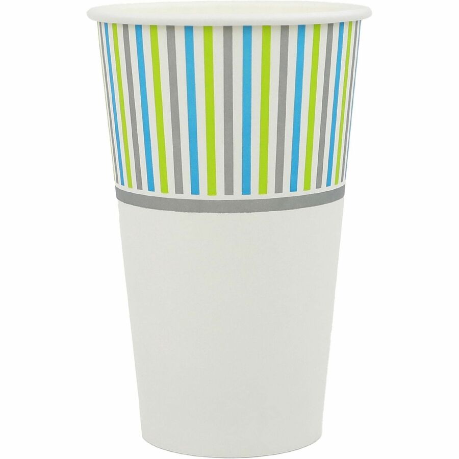 Image of Genuine Joe 10315 16oz Hot-Beverage Paper Cups, 16 fl oz, Multi, Paper, Coffee, Tea, Hot Chocolate, 20 / Carton