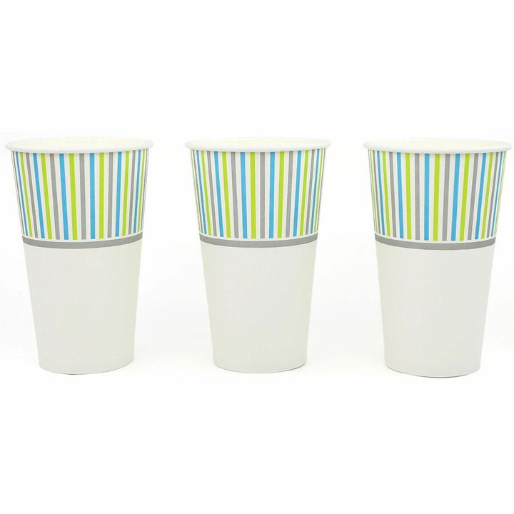 Image of Genuine Joe 10315 16oz Hot-Beverage Paper Cups, 16 fl oz, Multi, Paper, Coffee, Tea, Hot Chocolate, 20 / Carton
