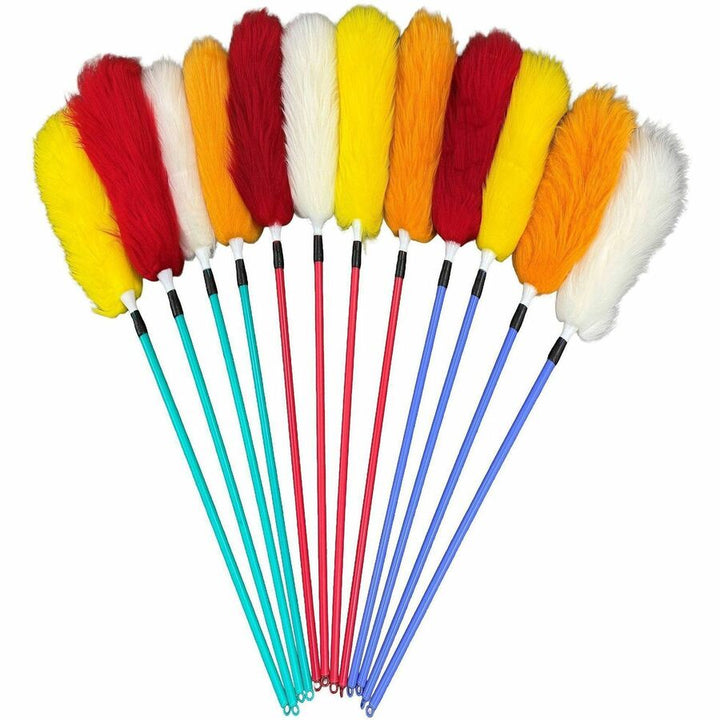 Image of Genuine Joe 38401 Extendable Lambswool Duster, 50" Overall Length, Multi, 1 Each