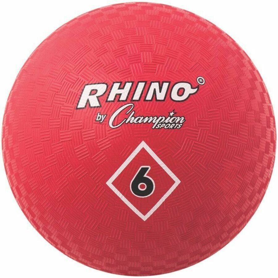 Image of Champion Sports PG6RD Playground Ball, Red, 6" D, 6", Nylon, Red, 1  Each, 1 Each