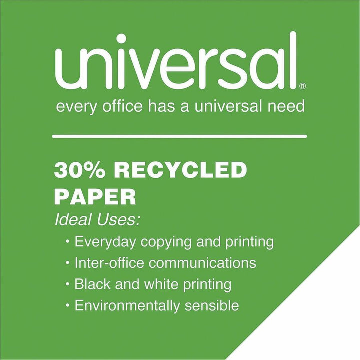 Image of Universal 20030PL Recycled Copy Paper, Smooth, Acid-free, Smudge Resistant, White, 40 / Pallet