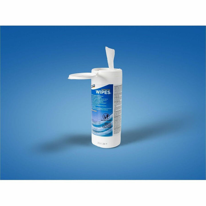 Image of Genuine Joe 45400 Broad-Spectrum Disinfectant Wipes, For Multi Surface, Wipe, Recommended For: Bacteria Remover, Blue, 35 Wipes/Tub, 12 / Carton