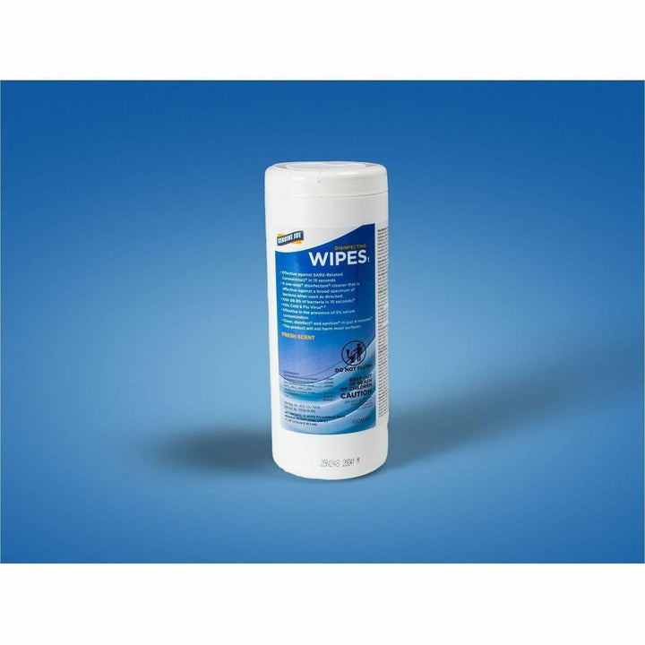 Image of Genuine Joe 45400 Broad-Spectrum Disinfectant Wipes, For Multi Surface, Wipe, Recommended For: Bacteria Remover, Blue, 35 Wipes/Tub, 12 / Carton