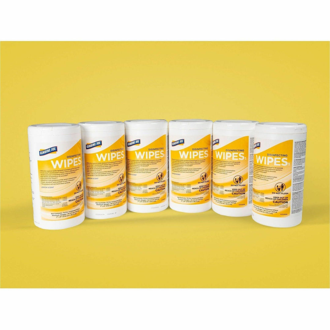 Image of Genuine Joe 45500 Broad-Spectrum Disinfectant Wipes
