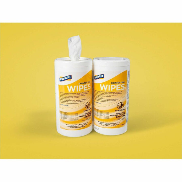 Image of Genuine Joe 45500 Broad-Spectrum Disinfectant Wipes