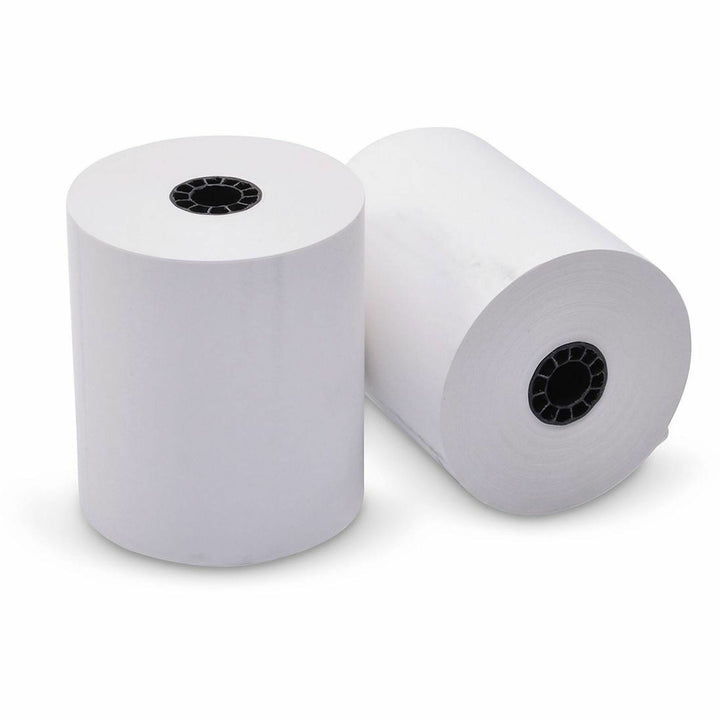 Image of ICONEX 90780464 Receipt Paper Rolls, 3" x 230 ft, Single Ply, White, 50 / Carton