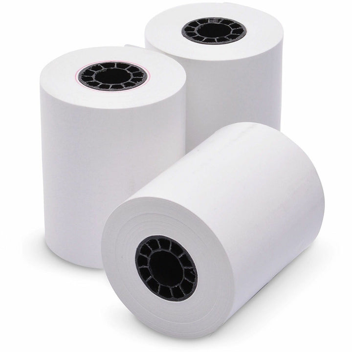 Image of ICONEX 90780490 Thermal POS Receipt Paper Roll, 2 1/4" x 85 ft, White, 3 / Pack