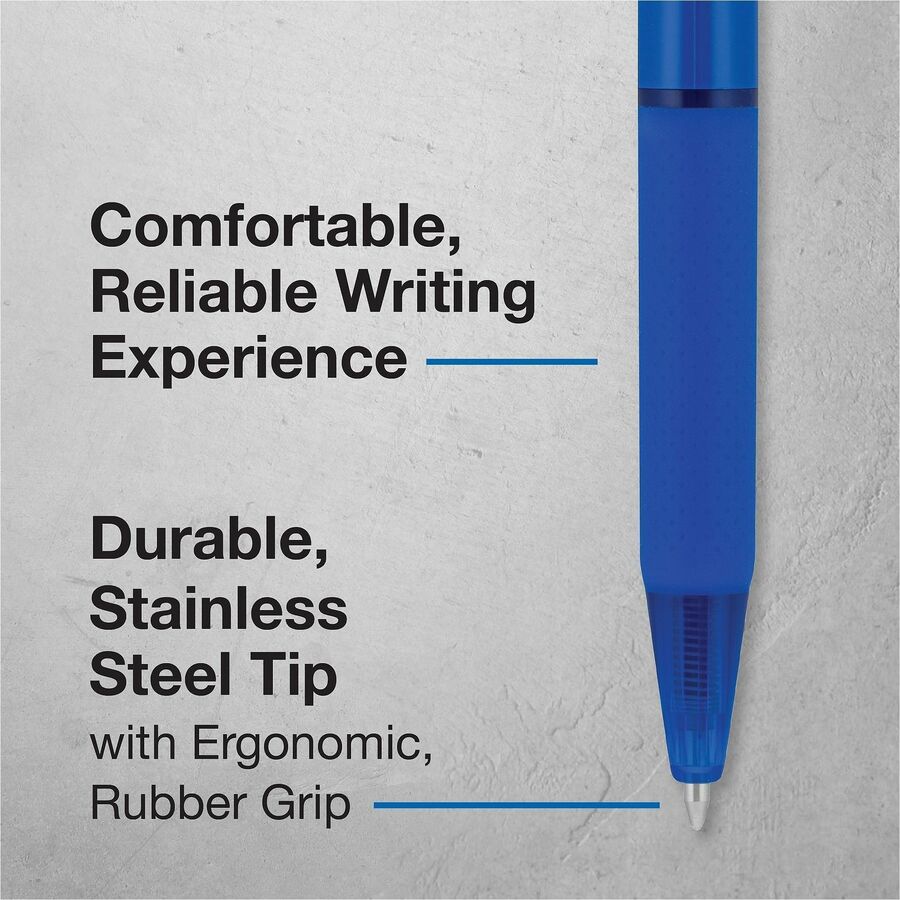 Image of Pilot 21637 BP-1 RT Ballpoint Pens, 1.0 mm Pen Point, Retractable, Blue Ink, Oil Based, Stainless Steel Tip, Writing, School, Home, 12 / Dozen