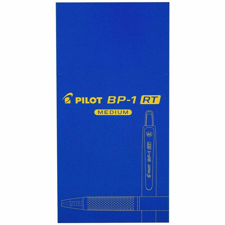 Image of Pilot 21637 BP-1 RT Ballpoint Pens, 1.0 mm Pen Point, Retractable, Blue Ink, Oil Based, Stainless Steel Tip, Writing, School, Home, 12 / Dozen