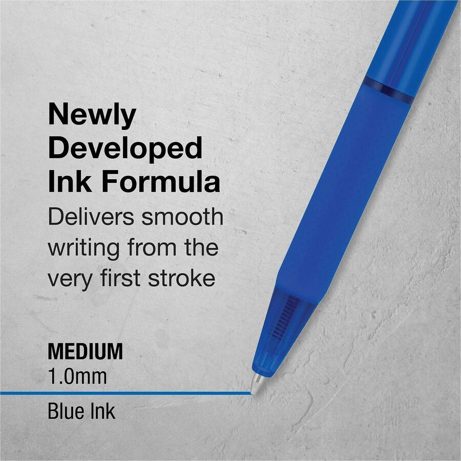 Image of Pilot 21637 BP-1 RT Ballpoint Pens, 1.0 mm Pen Point, Retractable, Blue Ink, Oil Based, Stainless Steel Tip, Writing, School, Home, 12 / Dozen