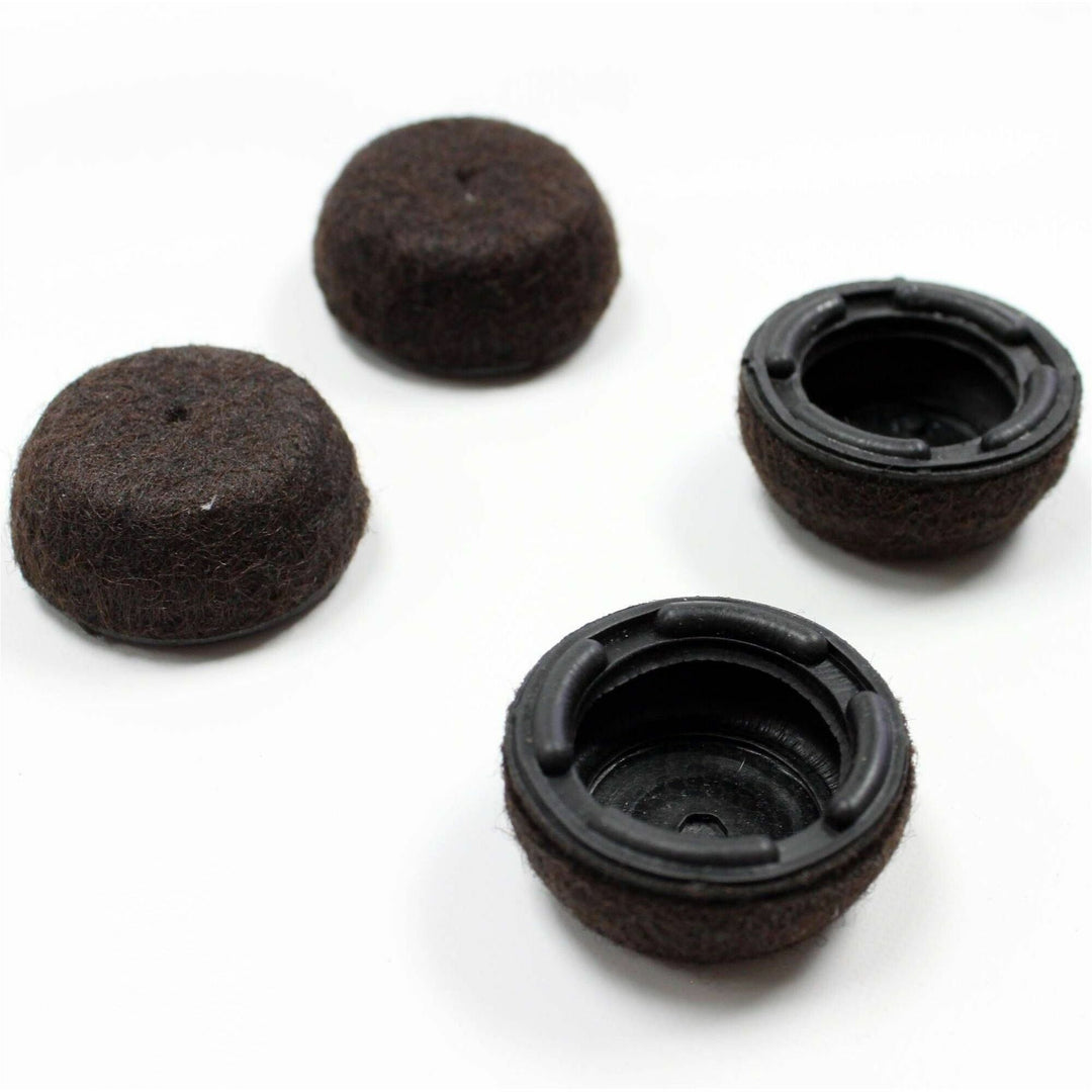 Image of Lorell 42327CT Snap-On Floor Savers, Dark Brown, Plastic, 12/Carton, 12 / Carton