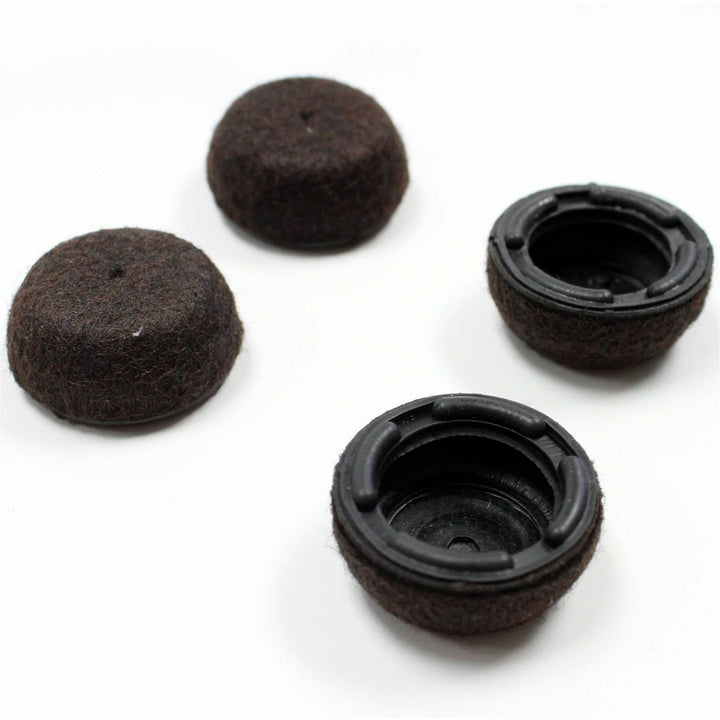Image of Lorell 42327CT Snap-On Floor Savers, Dark Brown, Plastic, 12/Carton, 12 / Carton