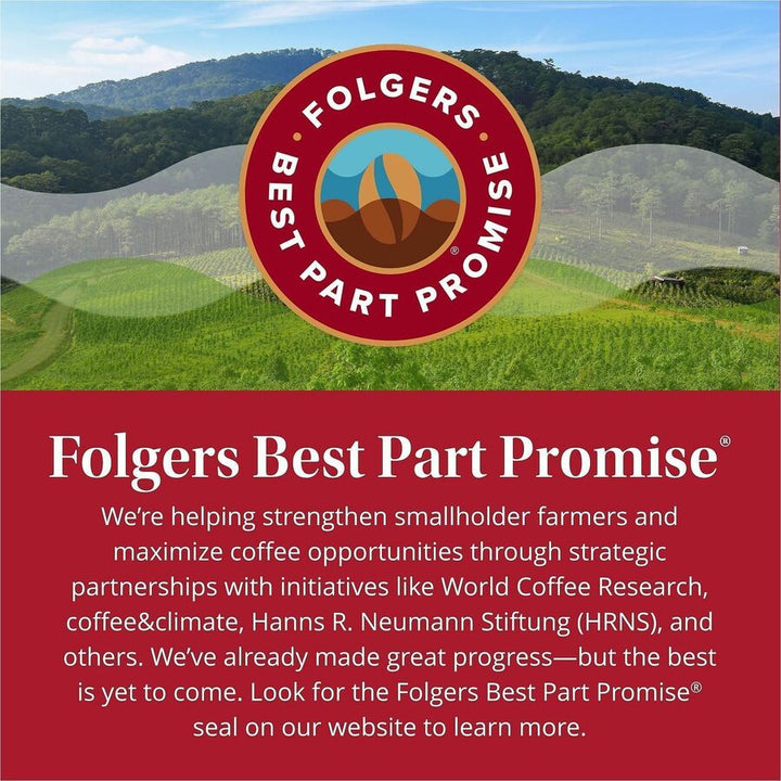 Image of Folgers® 98181 French Vanilla Medium-Roast Ground Coffee, Medium, Ground, French Vanilla, 1 Each