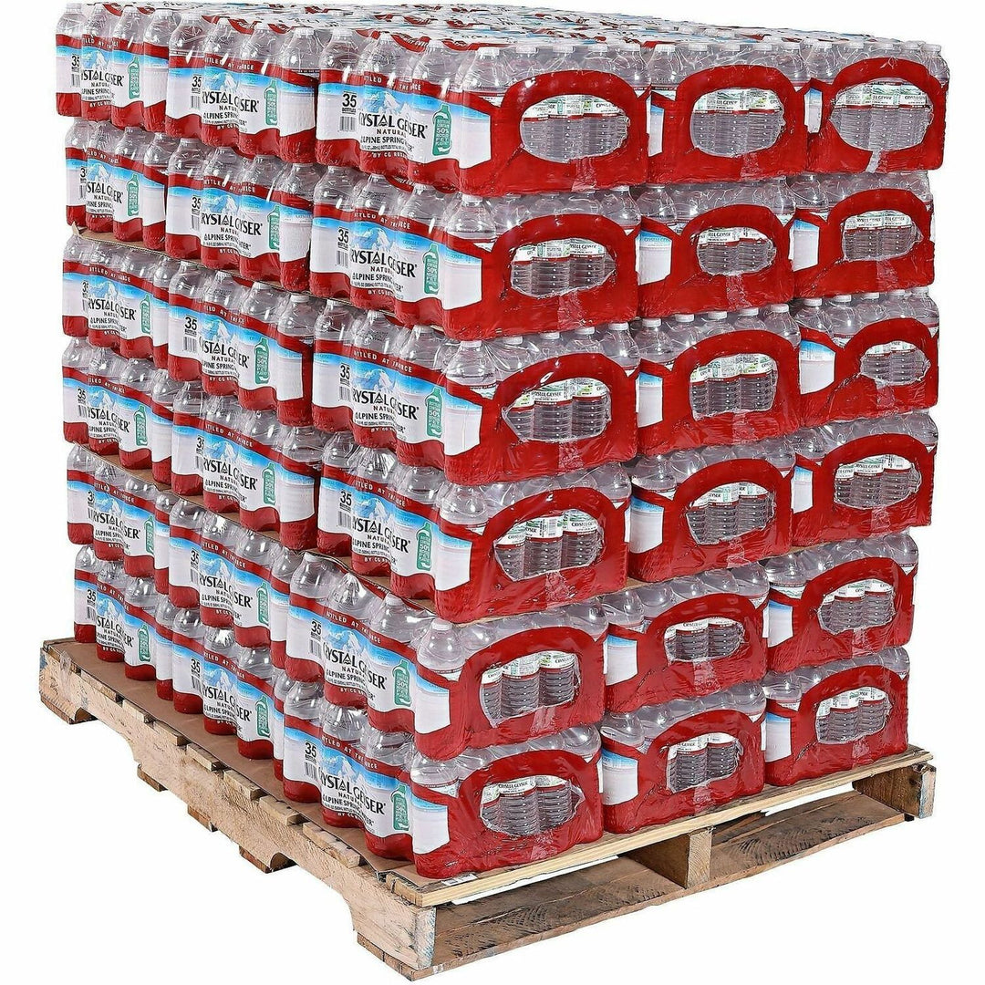 Image of Crystal Geyser 35001PL Alpine Spring Water, 16.90 fl oz (500 mL), 54 / Pallet
