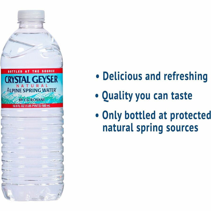 Image of Crystal Geyser 35001PL Alpine Spring Water, 16.90 fl oz (500 mL), 54 / Pallet