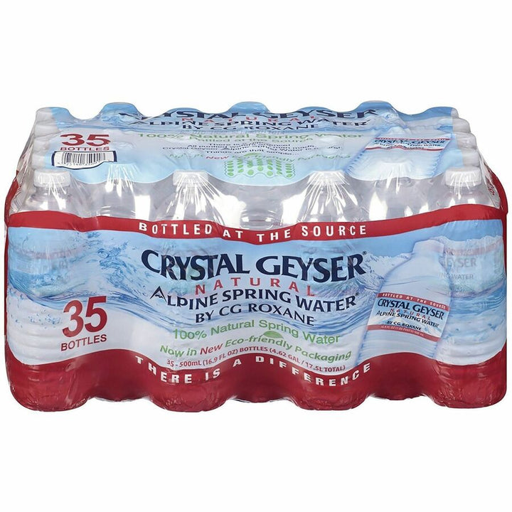 Image of Crystal Geyser 35001PL Alpine Spring Water, 16.90 fl oz (500 mL), 54 / Pallet