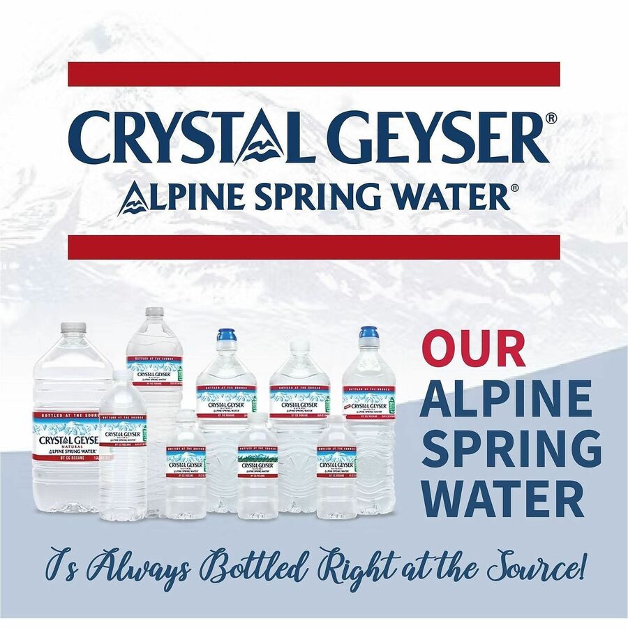 Image of Crystal Geyser 35001PL Alpine Spring Water, 16.90 fl oz (500 mL), 54 / Pallet