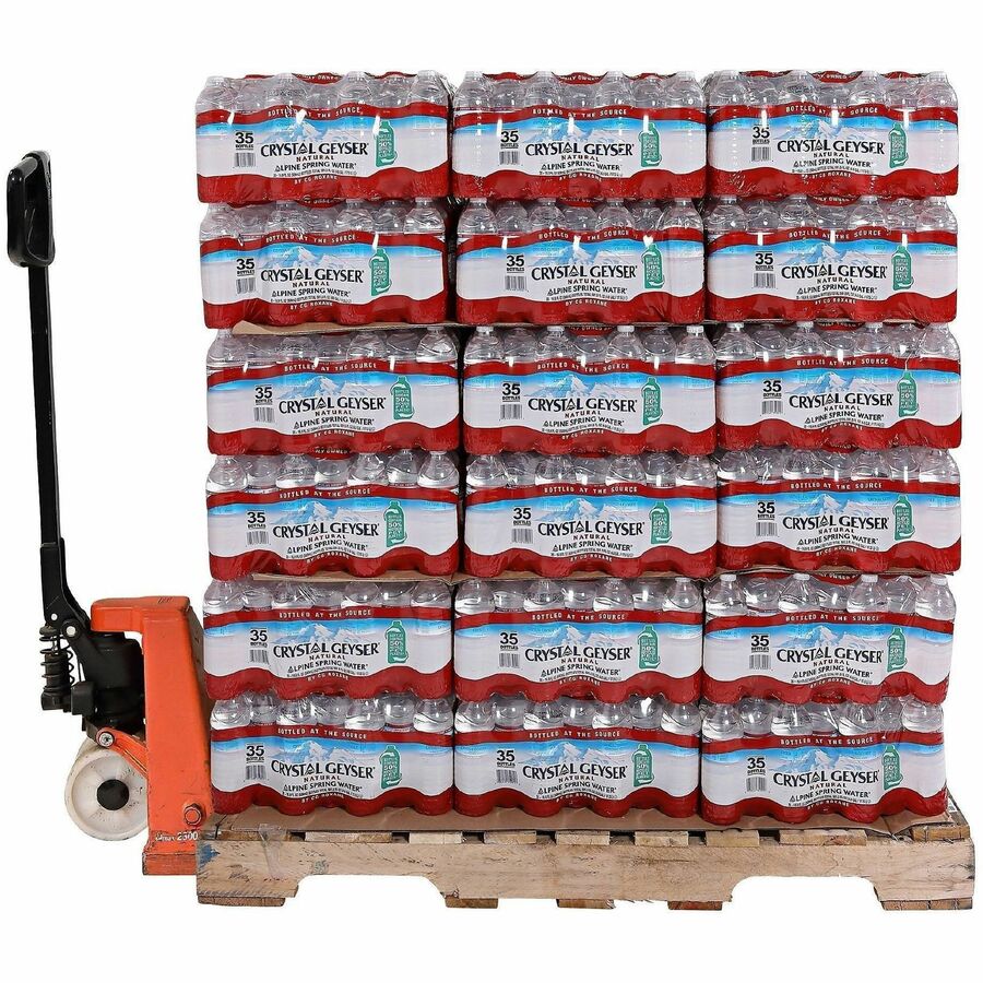 Image of Crystal Geyser 35001PL Alpine Spring Water, 16.90 fl oz (500 mL), 54 / Pallet